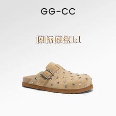 【パイナップルバッグ】GGCC2025年春新作ファッション平底ベーケンスリッパ怠け者靴包頭スリッパ女性