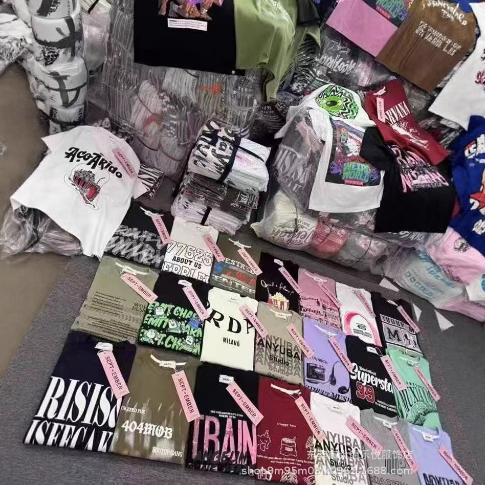 400g克重磅纯棉美式潮流印花短袖T恤 男女夏季宽松潮牌跨境爆款