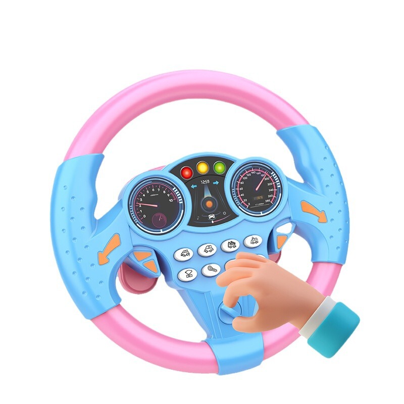 子供のおもちゃの副操縦士ステアリングホイールシミュレーションシミュレーション車後部座席子供用ステアリングホイール|undefined