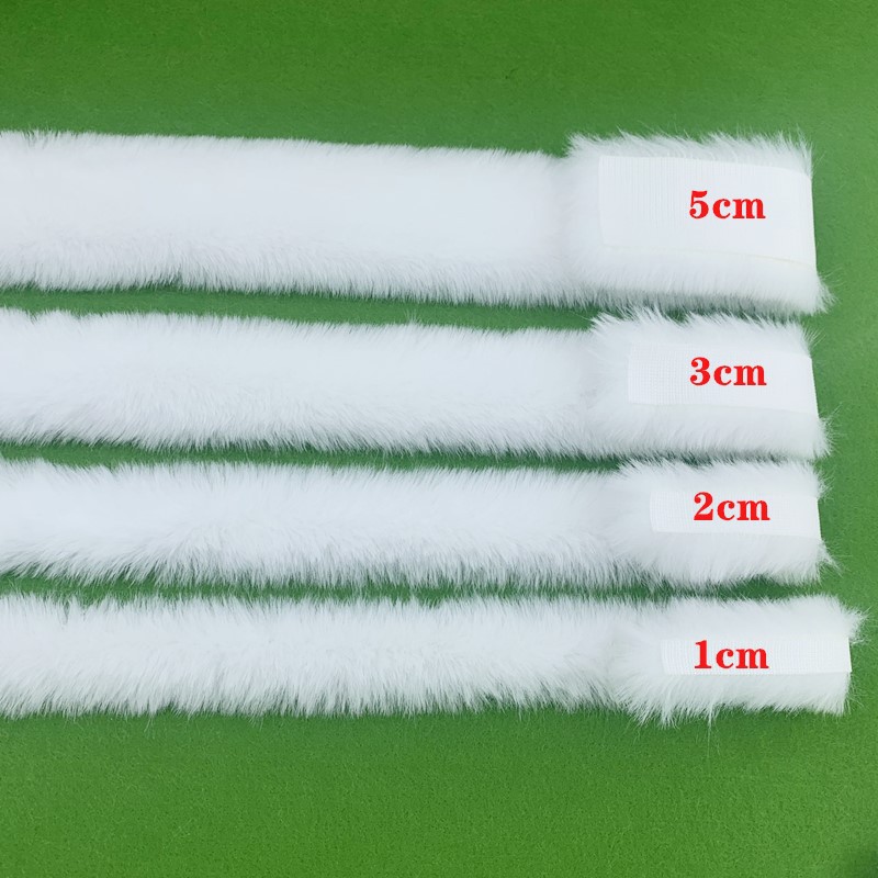 Fábrica al por mayor de lana artificial imitación de lana de conejo rex accesorios 3cm blanco Hanfu sombrero de danza del león tocado puños