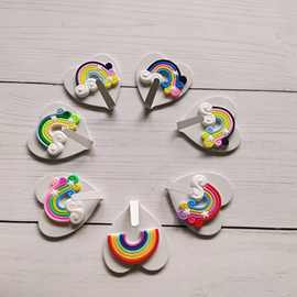 免打孔可爱小彩虹挂钩墙上自粘学生宿舍强力无痕粘钩高粘度超强挂