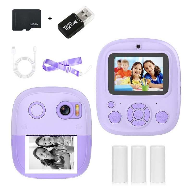 보라색+32G 메모리 카드+USB 카드 리더기