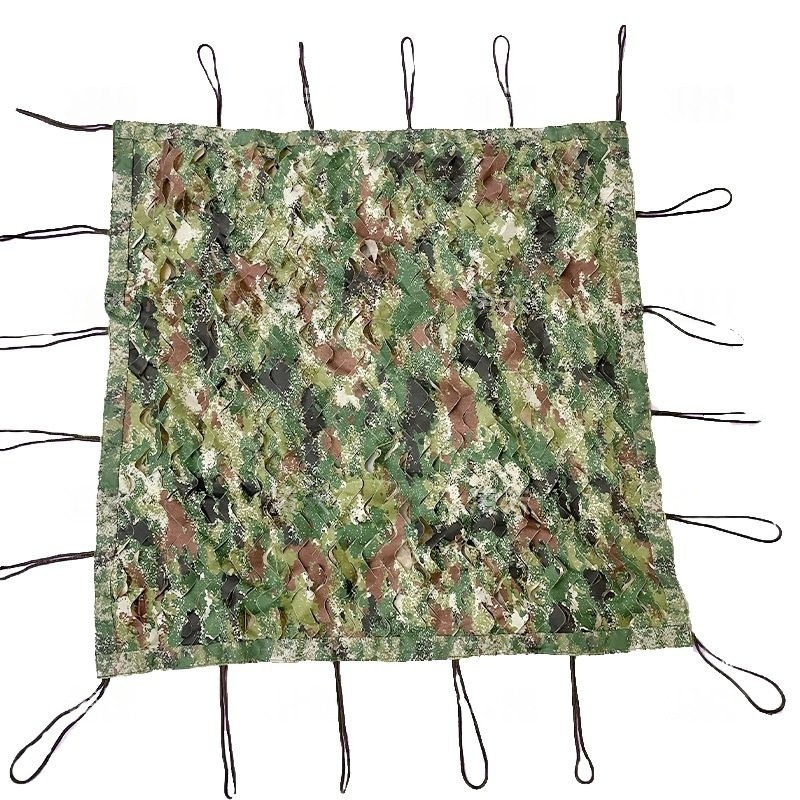 420D three-layer double-sided camouflage net, starry jungle + starry desert 6.8*6.8m (with flame retardant)