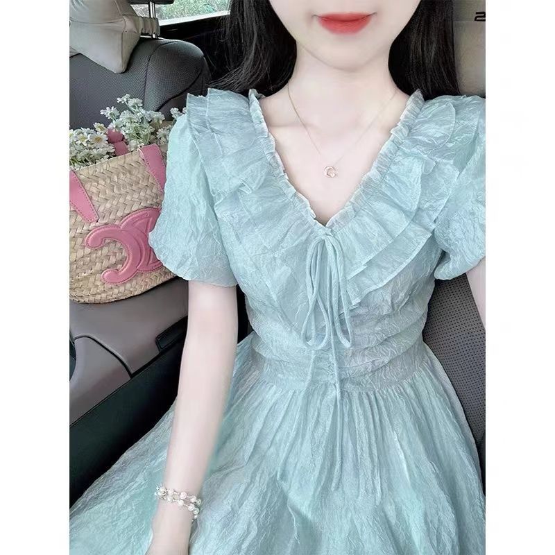 高级时尚减龄小清新连衣裙套装女夏季搭配一整套2025半身裙两件套