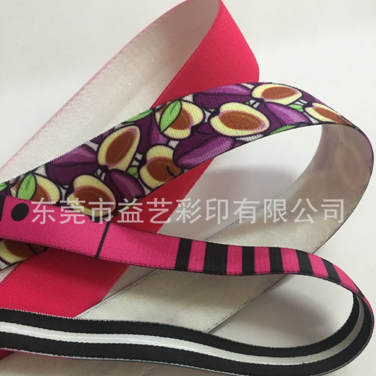 印刷丝带滴胶手腕挂带罗纹带印字花束包装缎带印logo热转印涤纶带