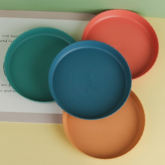 High-quality wheat straw plate, beautiful and elegant plastic salad platter, fresh and stylish Ins-style plastic dumpling plate, fruit and cold dish barbecue tray