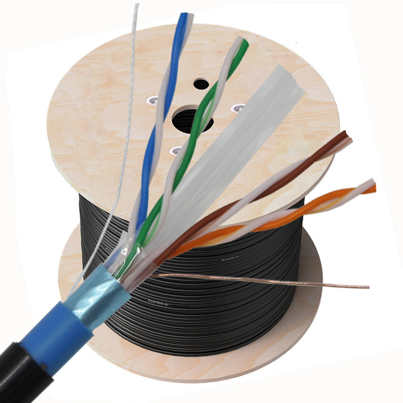 Category 6 Outdoor Single Shielded Network Cable 23AWG Oxygen-free Copper Material Double Layer Sheath Category 6 Outdoor Single Shielded Network Cable 23AWG Oxygen-free Copper Material Double Layer Sheath
