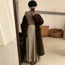 UNMUN韩系秋冬季高腰淑女风半裙2025新款韩版长款百搭显瘦半身裙