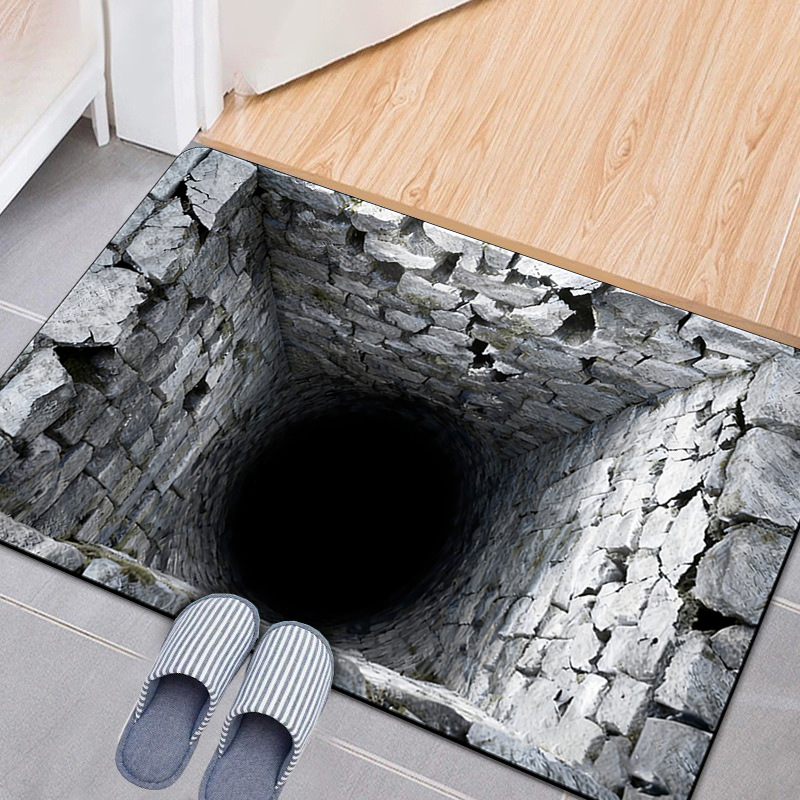 Decorative 3d Visual Anti-slip Rug For Bathroom And Kitchen Floor_voghion.com