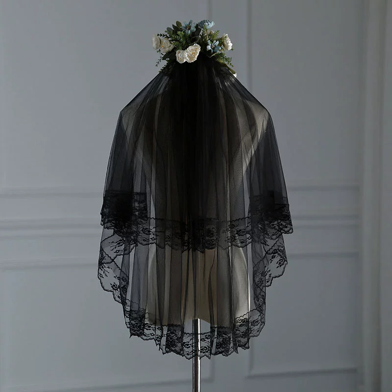 Завод прямые поставки Новый свадебное платье аксессуары швейцарский мягкая сетка двойной слой кружева группа волос гребень вуаль