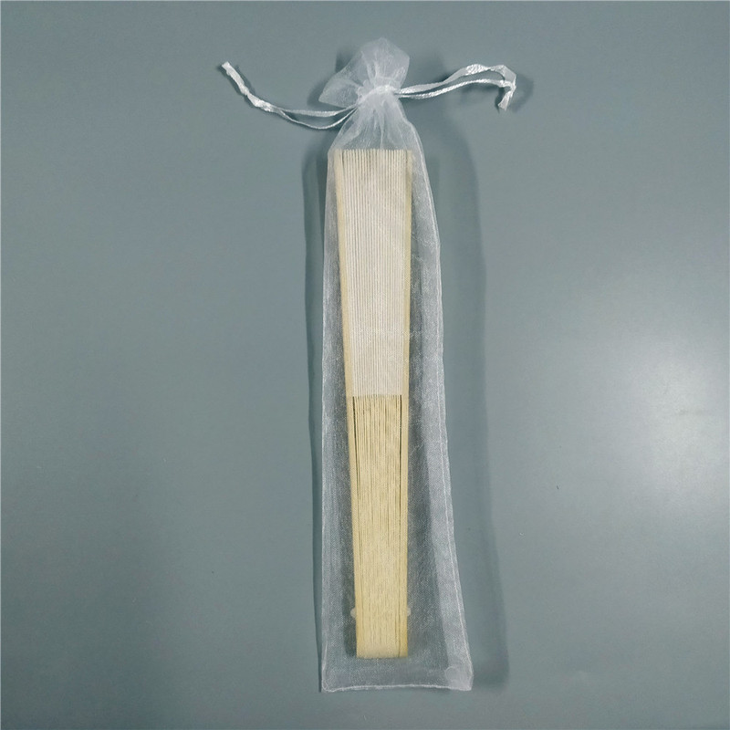 Bolsa de organza 6*26cm ventilador color sólido organza bolsa pura perla blanca organza cordón bolsa embalaje de la joyería