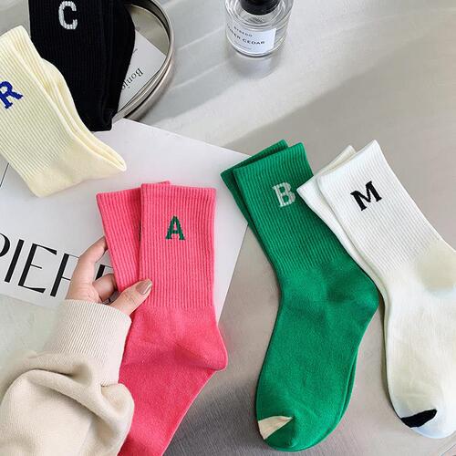 Autumn and winter socks, mid-length cotton socks, Korean trendy outer wear socks, versatile long-tube socks for women, wholesale