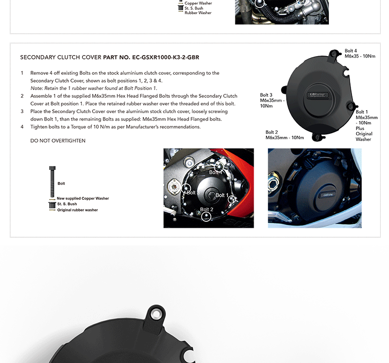 Suitable for Suzuki Gsx-R1000 K5-K8 Modified Engine Protective Cover Gbracing Engine Anti-Fall Side Cover
