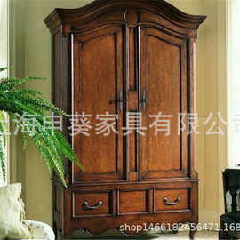 美式实木轻奢储物柜卧室家用收纳衣橱衣柜大小户型酒店别墅样板房
