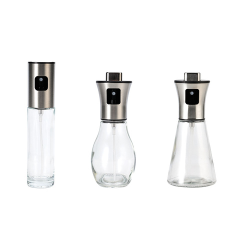 304 stainless steel oil spray bottle, crazy barbecue oil spray bottle, press soy sauce vinegar oil control bottle, leak-proof glass oil bottle