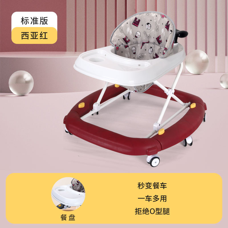 Caminante para niños iluminación de música educativa caminante para bebés un coche multiusos anti-Flip multifuncional caminante