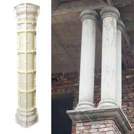 小罗马柱圆柱光面圆柱模具水泥自制建筑模板室外外墙装饰带槽别墅