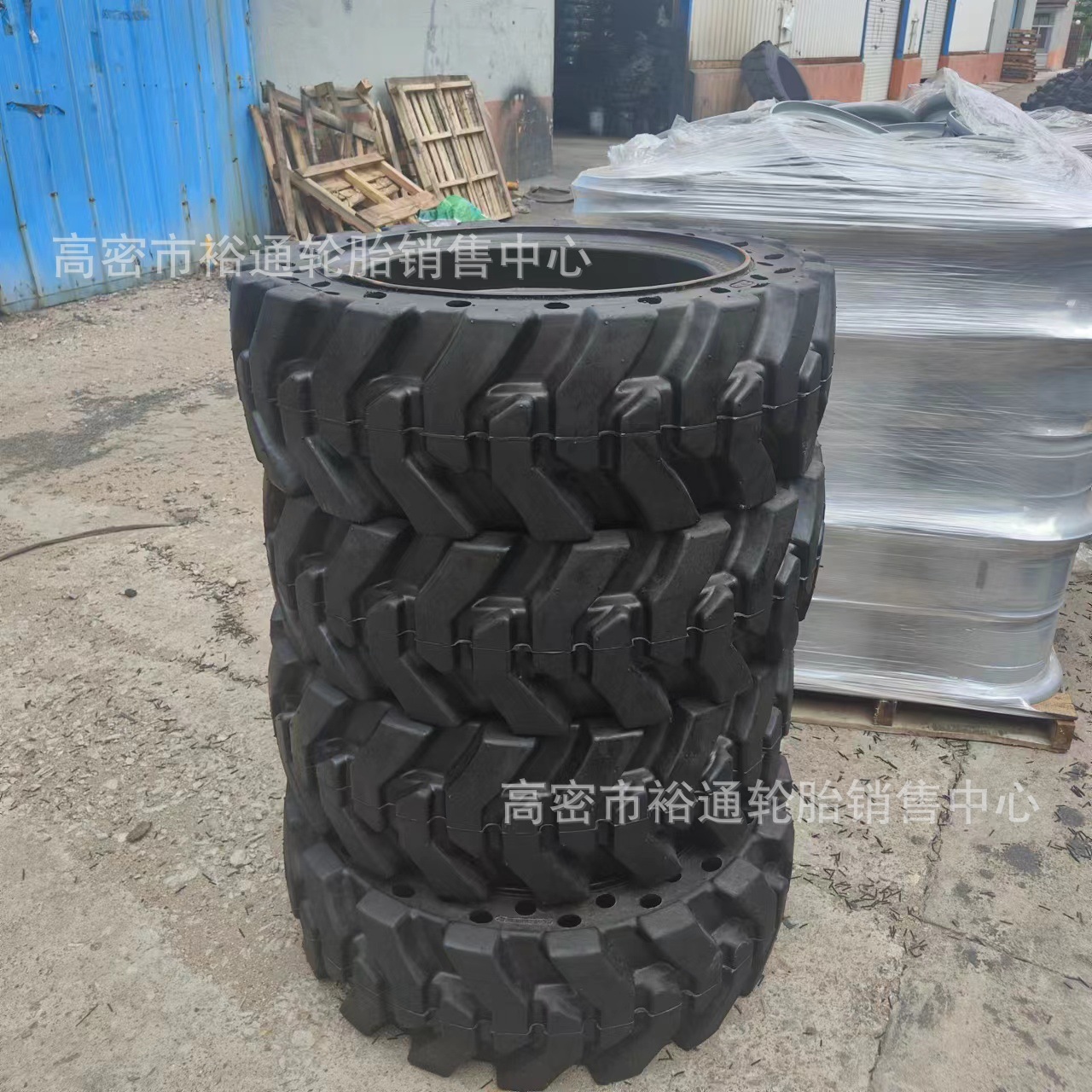 登高车实心轮胎10-16.5 12-16.5 滑移式实心胎33x12-20 可配钢圈