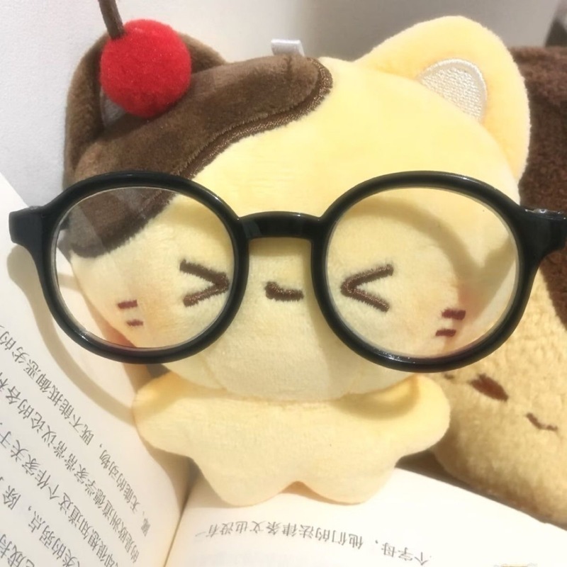 甜品系列毛绒布丁玩偶奶乎乎黄色可爱小猫书包挂件钥匙扣挂链公仔|undefined