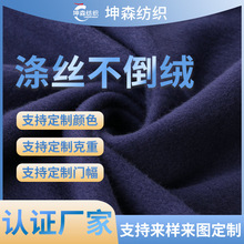 【加工定制】全涤丝不倒绒  低弹丝绒布料 秋冬加绒加厚卫衣面料
