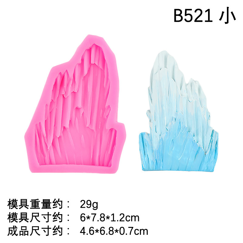 Molde de silicona en forma de iceberg de pingüino Molde de horneado de pastel de chocolate de fondant