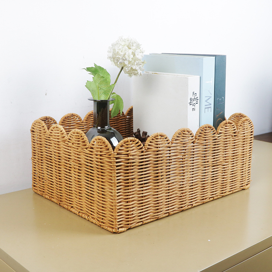 Cestas de almacenamiento de tejido de cuerda de papel para ropa doméstica de gran capacidad de mesa de bocadillos juguetes de cocina de acabado de cestas de almacenamiento