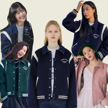 韩国小众潮牌Marithe棒球服外套女金智妮jennie同款秋冬夹克男ins