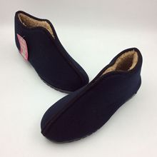 女工艺鞋保暖棉鞋圆头平底套脚加绒冬新中老年男女布棉鞋一脚蹬舒