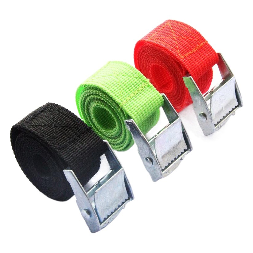Suministro directo de fábrica Multi-Color vinculante cinturón adecuado para aleación de zinc hebilla vinculante cinturón tensión cinturón mercancías presión hebilla vinculante cinturón