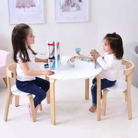 幼儿园圆桌儿童学习桌塑料桌椅套装学习桌子椅子宝宝早教玩具桌