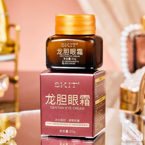 Tiktok Kuaishou Live Broadcast Skit Gentian Eye Cream Fades Fine Lines, Hydrates, Moisturizes, Anti-Wrinkle, Firming Eye Cream Wholesale and Dropshipping