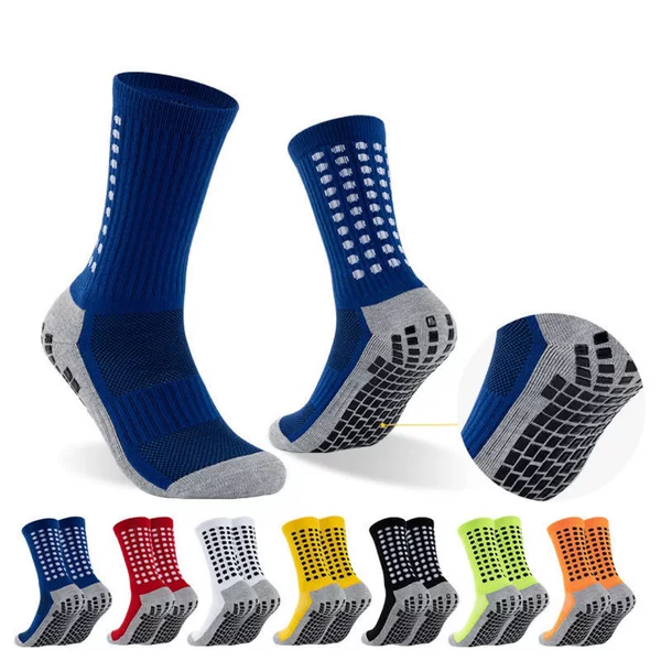 Thickened Student Training Socks for Adults, Men and Women, with Anti-Slip Rubber Dots, Sports Socks, Towel Bottom, Mid-Calf Socks, Football Socks, Cross-Border