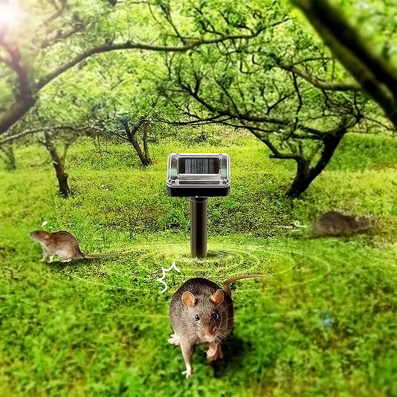 Ahuyentador de roedores con energía solar: dispositivo ultrasónico para ahuyentar pájaros y prevenir insectos/serpientes en exteriores.