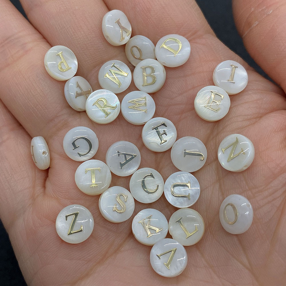 2g Weight Beads Jewelry Making Type 1 Piece Shell Letter DIY Jewelry Accessories Beads