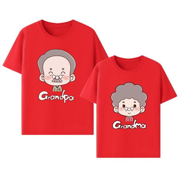 Summer cotton short sleeve T-shirt with a round collar