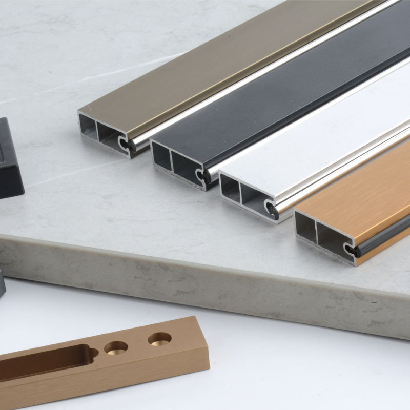 Aleación de aluminio cuadrado ropa armario Polo engrosada ropa Polo mudo antideslizante ropa armario Polo sólido brida asiento