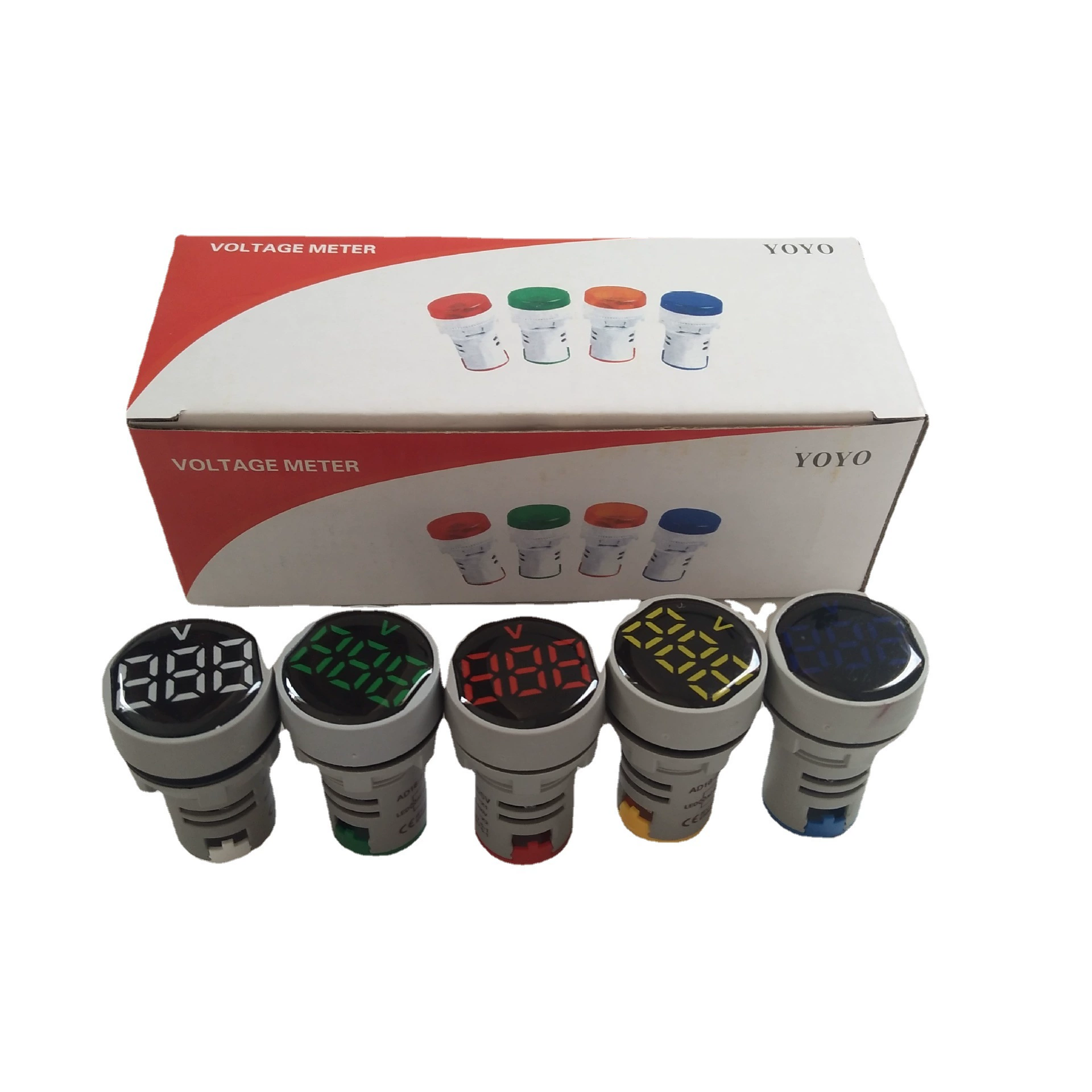 AD16-22DSV Мини вольтметр круглый цифровой дисплей вольтметр Индикатор переменного тока вольтметр