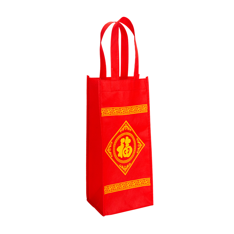 Bolsa de licor no tejido hecha a medida botella única Fu Zi bolsas de cigarrillos personalizadas rojas bolsas de regalo de té lote