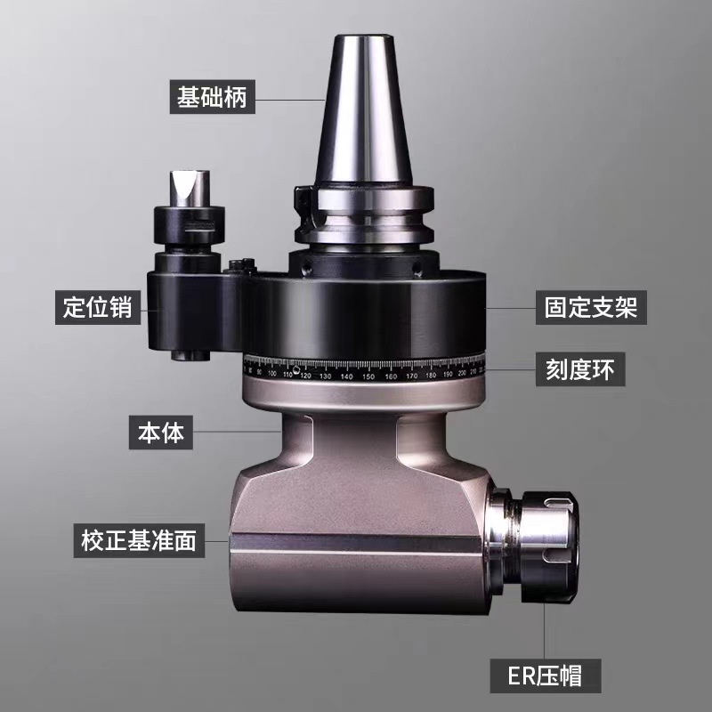 角度头 加工中心侧铣头 BT30/BT40/BT50侧面加工CNC 直角头90度