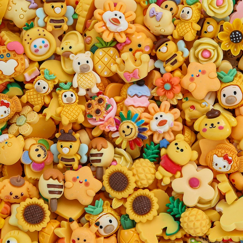 Картонный набор для DIY кремовых аксессуаров, ручные заколки и подвески для чехла телефона, 15–30 мм