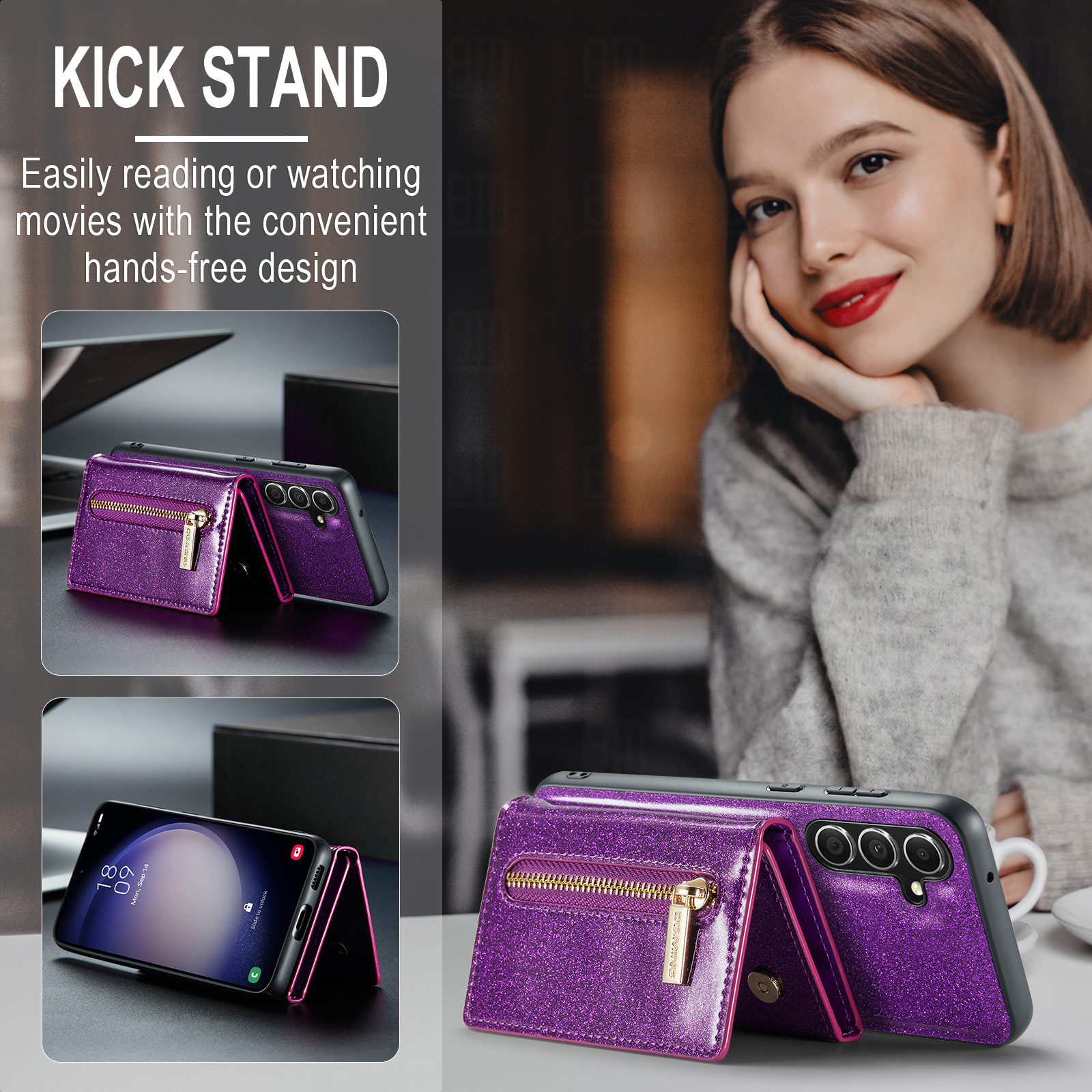 M3 per Samsung S20 FE due in uno borsa per schede flash custodia per cellulare S20 FE custodia protettiva con cerniera magnetica_voghion.com