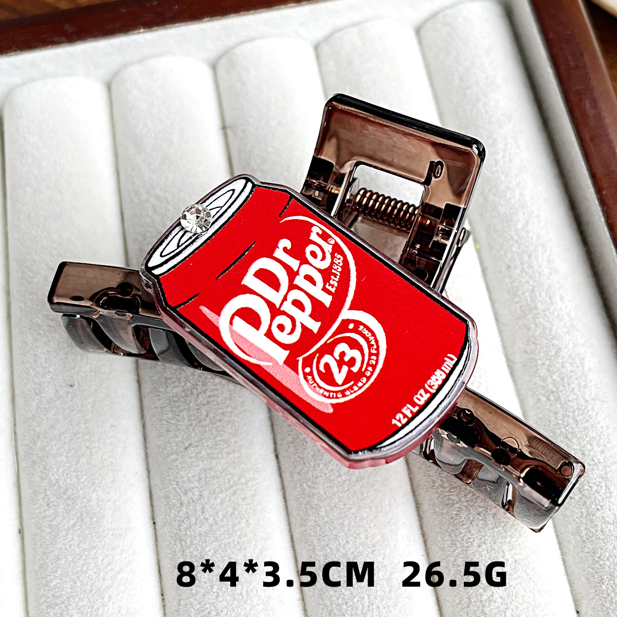 Simulación creativa de latas agarrando clip de diseño divertido personalidad nicho clip de tiburón cabeza detrás de la máquina de pelo