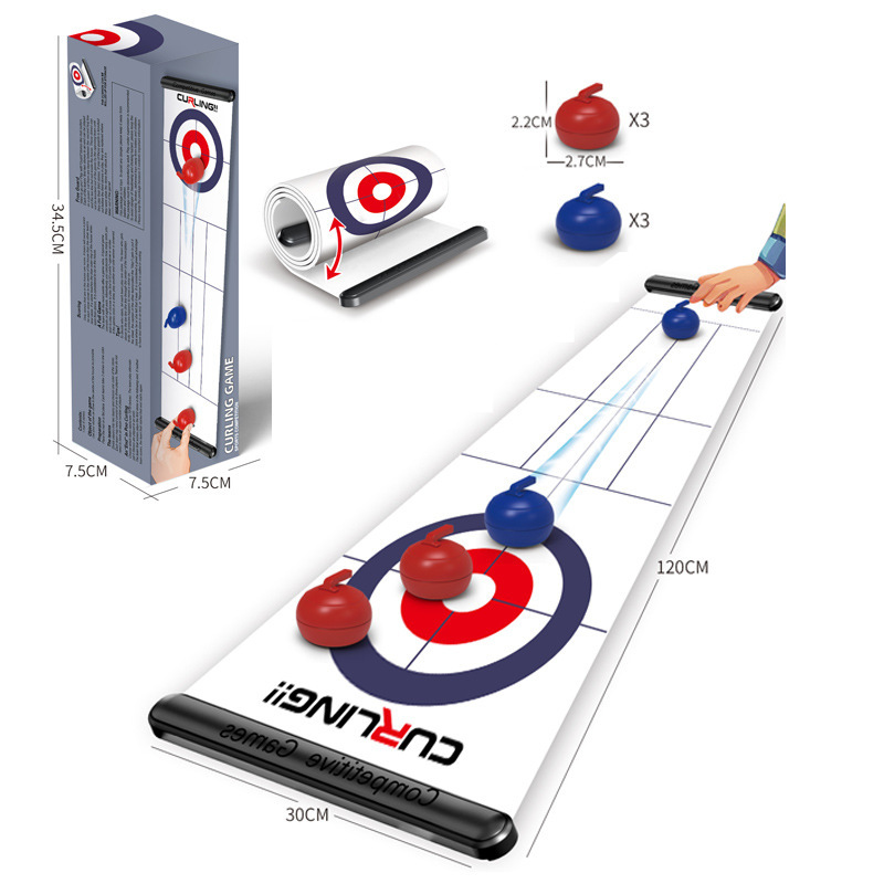 Children's Interactive Battle Tabletop Game Curling Family Interaction 3-6 Kindergarten Educational Toys Wholesale Cross-Border