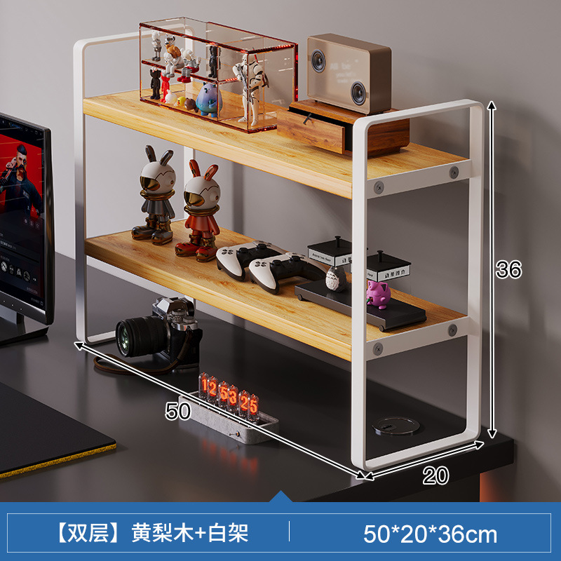 Estantería de escritorio estante de almacenamiento Mesa estante de almacenamiento en el hogar escritorio del estudiante pequeño estante de múltiples capas simple estante del gabinete
