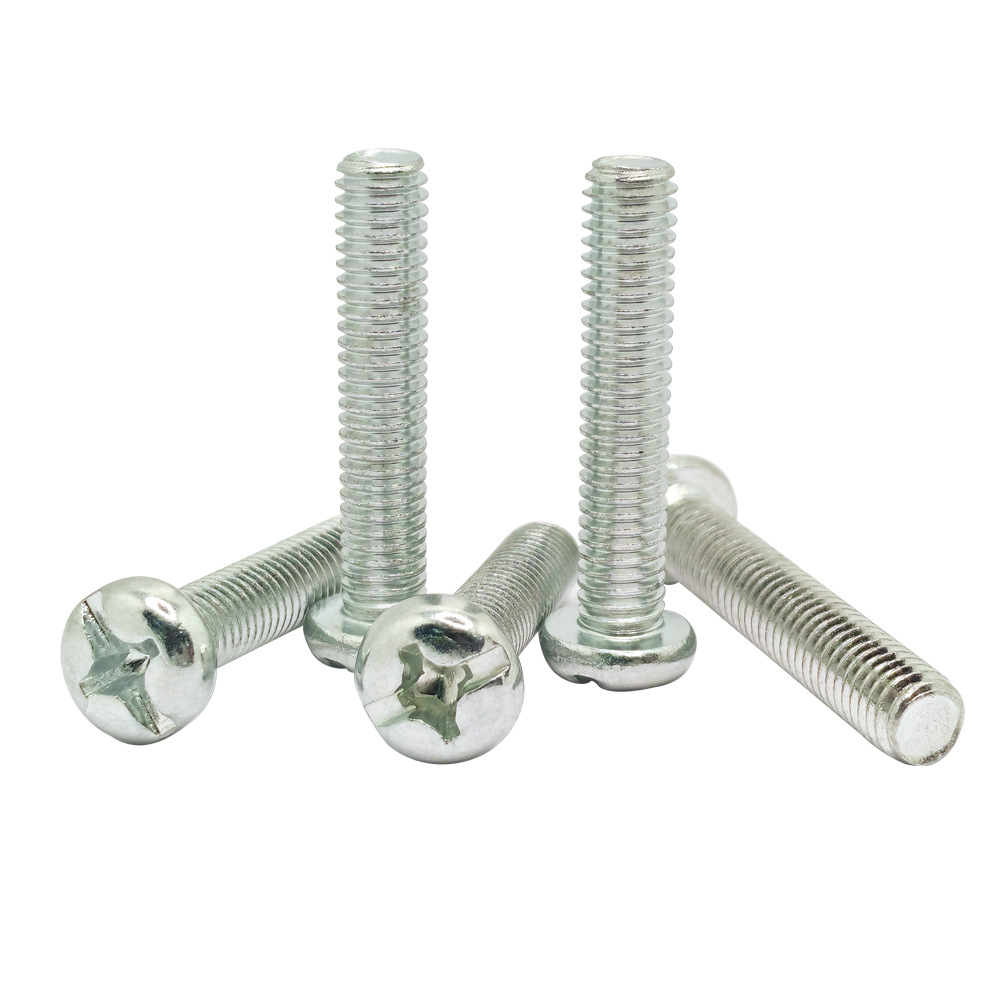 Half-Round Head Phillips Screws, Carbon Steel Galvanized Machine Screws, Switch Panel Screws, M3M6 Extended Micro-Marked Screws