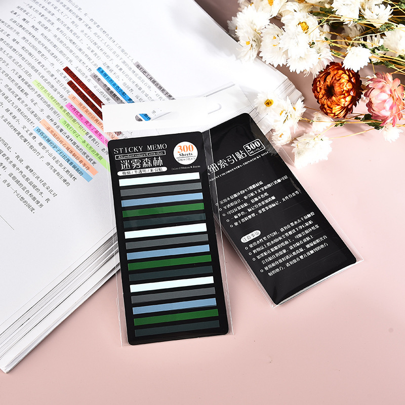 Indicador delgado transparente marca clave coreana color Post-it - post PET papel de notas impermeable N pegado