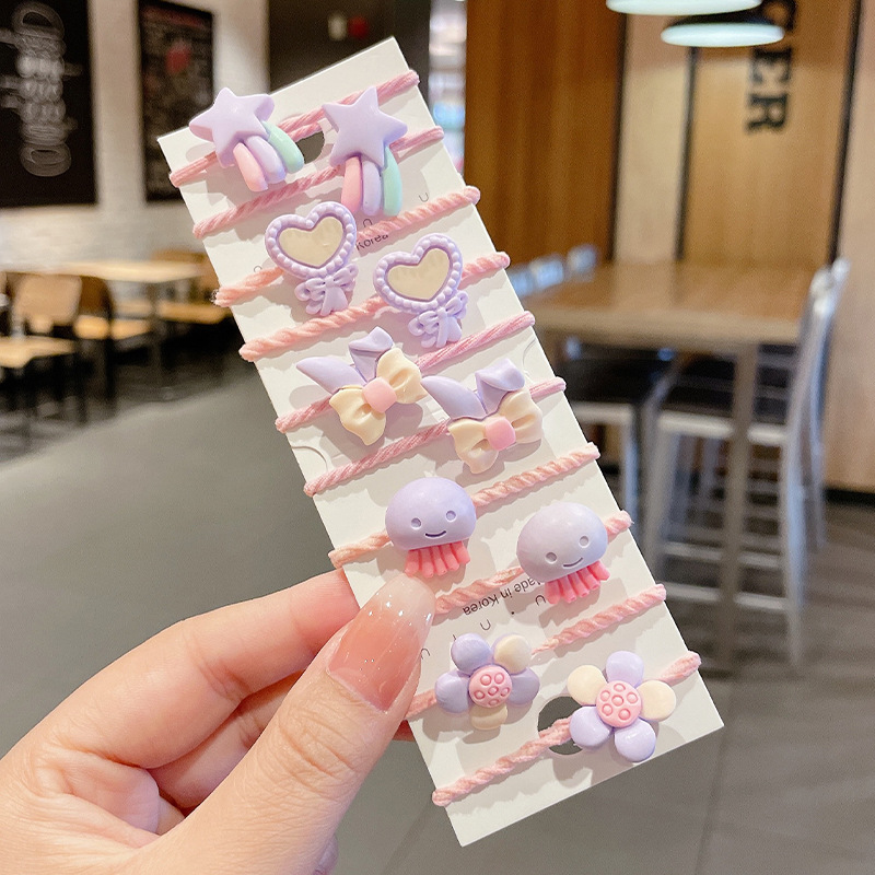 Accesorios para el pelo de los niños lindo pulgar banda bebé cabeza cuerda pequeña niña alta elástico no daño corbata goma tocado banda tocado