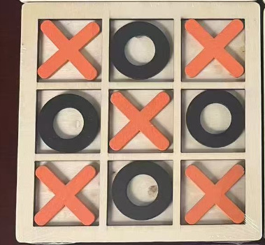 Tac Toe de madera transfronteriza o ajedrez pequeño mini nueve cuadrados pensamiento lógico juguete educativo para niños juego de mesa image 11