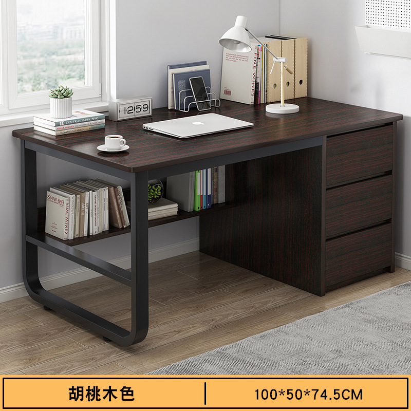 [안정적인 철골 프레임] 100CM 월넛 컬러