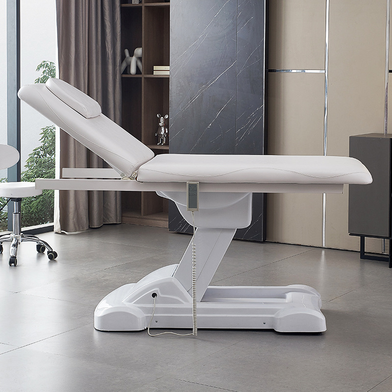 Cama de belleza eléctrica para fisioterapia, masaje SPA y masaje con aceite, con altura ajustable y orificio facial para respirar, específicamente para salones de belleza y clubes.